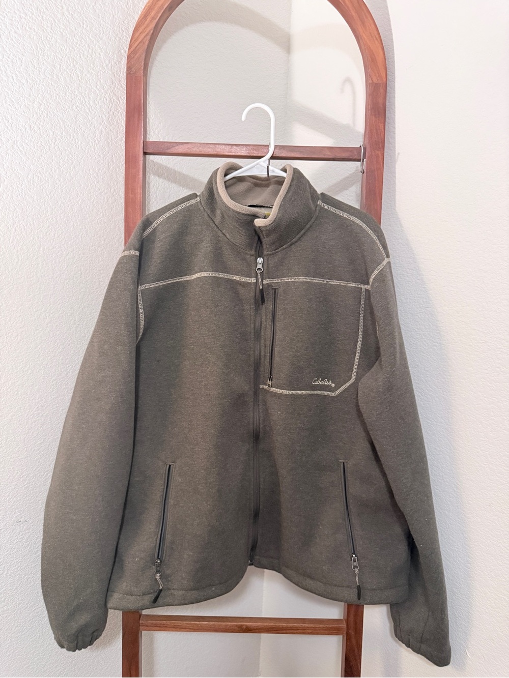 Cabela's Men’s Brown Sherpa Fleece Jacket Size Large TALL